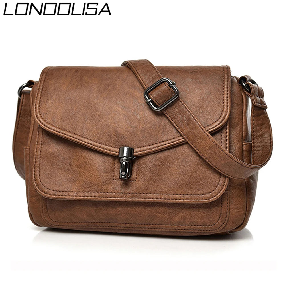 Vintage Soft Leather Women Shoulder Bags Luxury Handbags Women Bags Designer Small Crossbody Bags for Women 2022 Messenger Bag